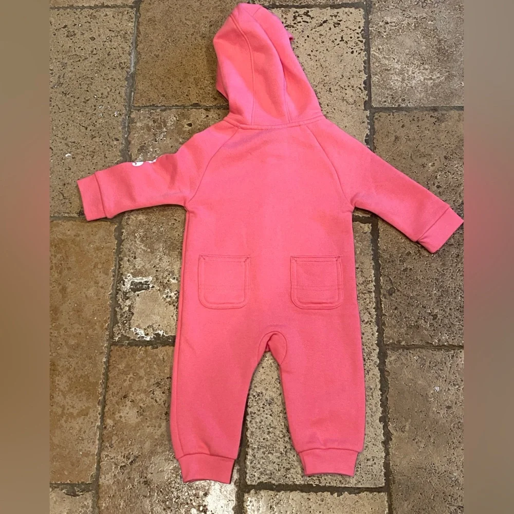 Carhartt Baby girl's Long-Sleeve Zip-Front Hooded Coverall 6 months NWT perfect - Picture 4 of 10
